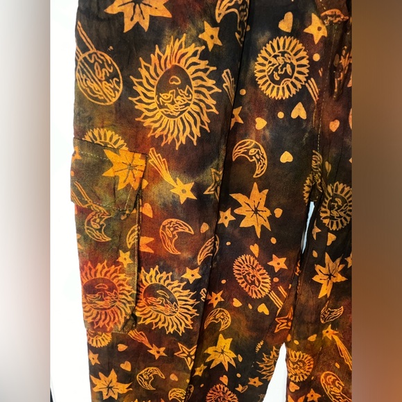 Women’s Rhea Hippie Earthy Sun Moon celestial Casual Pants Medium M Rare - Picture 5 of 12